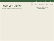 Tablet Screenshot of davis-greene.com